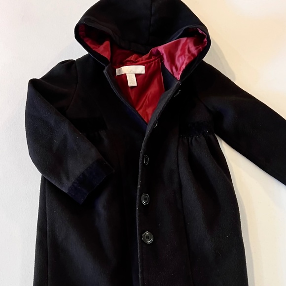 Camilla Dress Winter Jacket. Velvet Trimmed with bow in back FULLY LINED S4